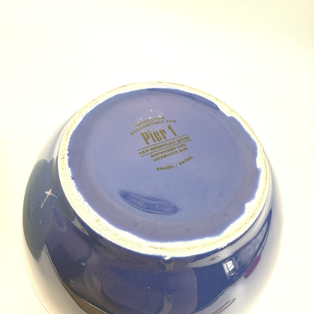 Lot of 2 PIER 1 Ironstone New Essentials Azure Cereal Bowls 5.75" Brazil RARE - Picture 7 of 12